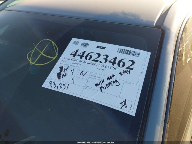 SHHFK7H40MU214853 Honda Civic Sport