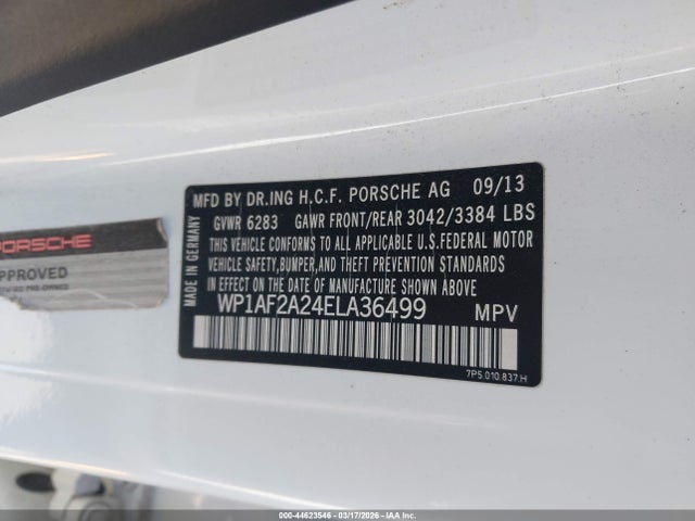 2014 PORSCHE CAYENNE WP1AF2A24ELA36499 Photo 8