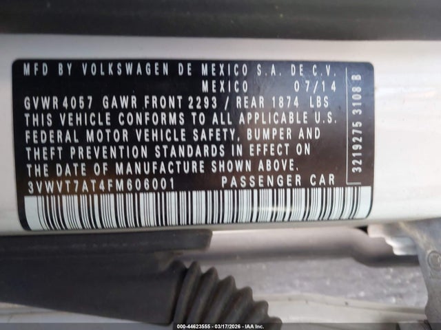 3VWVT7AT4FM606001 Volkswagen Beetle 2.0t R-line