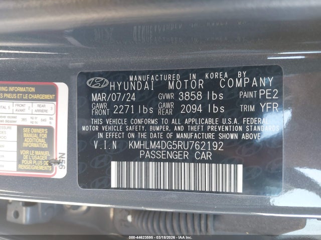 Hyundai ELANTRA SEL 2024 KMHLM4DG5RU762192 Image 9
