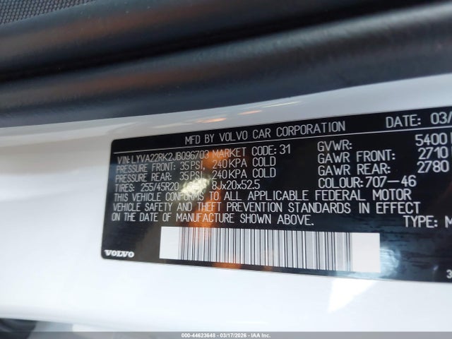 LYVA22RK2JB096703 Volvo Xc60 T6 Momentum