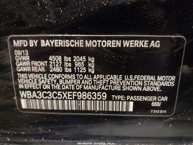 2014 BMW 320I WBA3C3C5XEF986359 Photo 8