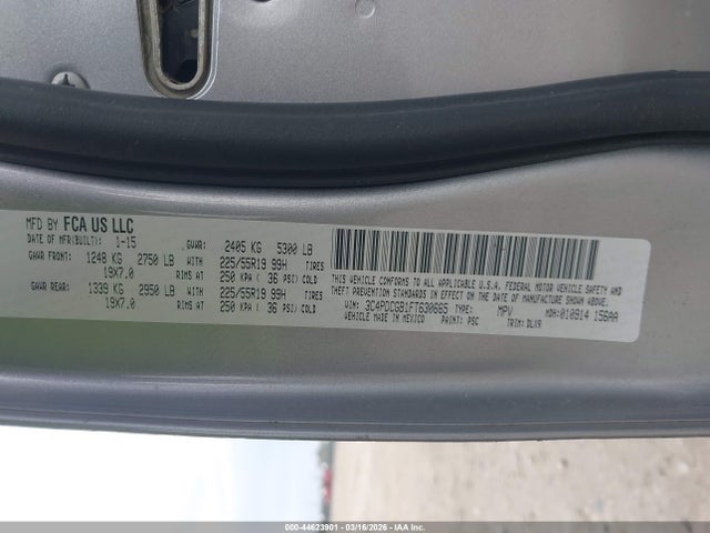 3C4PDCGB1FT630665 Dodge Journey Crossroad