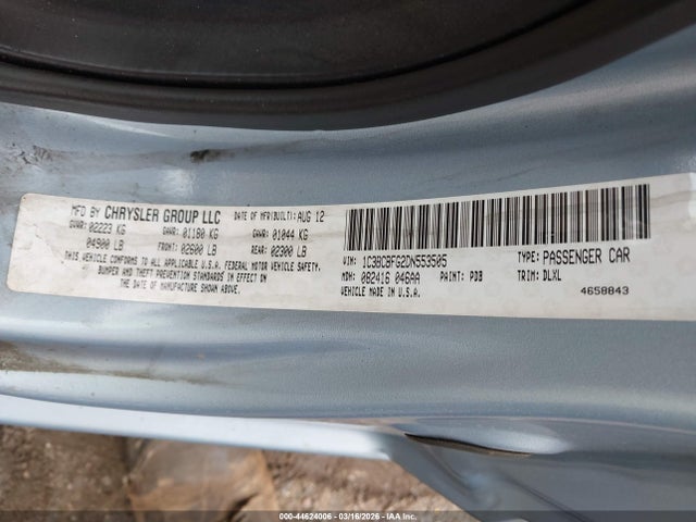 Aukcja sprzedaży 2013 Chrysler 200 Limited, vin: 1C3BCBFG2DN553505, numer aukcji: 44624006