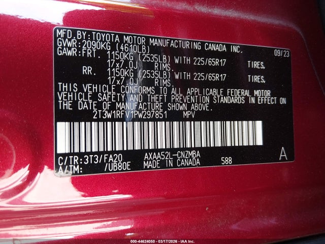 2023 TOYOTA RAV4 2T3W1RFV1PW297851 Photo 8