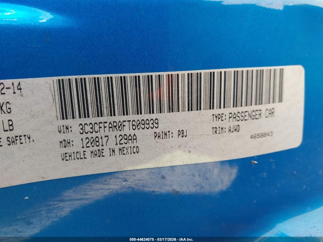 2015 FIAT 500 3C3CFFAR0FT609939 Photo 8