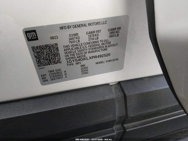 Продажа на аукционе авто 2023 Cadillac Escalade 4wd Sport Platinum, vin: 1GYS4GKLXPR492520, номер лота: 44624251