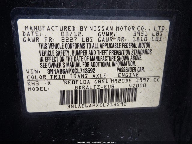 2012 NISSAN SENTRA 3N1AB6APXCL713592 Photo 8