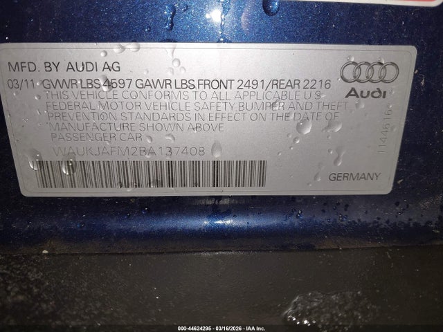2011 AUDI A3 WAUKJAFM2BA137408 Photo 8