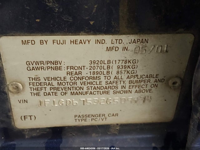 2002 SUBARU IMPREZA JF1GD67532G509474 Photo 8