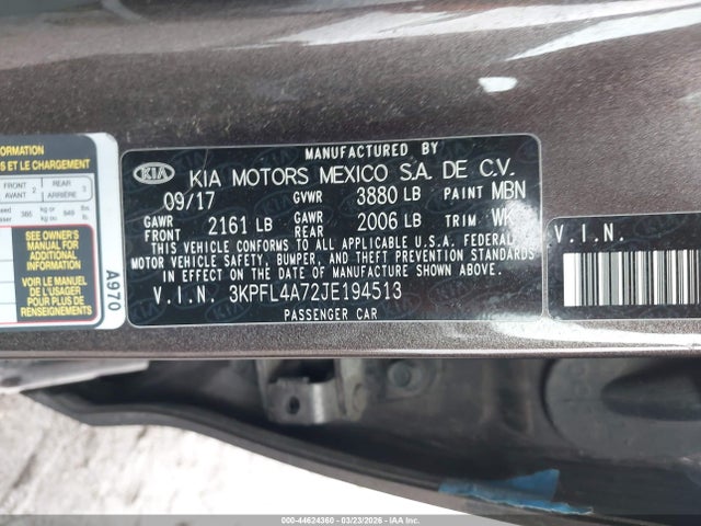 KIA FORTE LX 2018 3KPFL4A72JE194513 Image 9