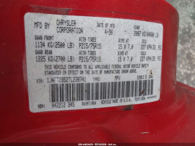 1996 JEEP CHEROKEE 1J4FT28S2TL238741 Photo 8