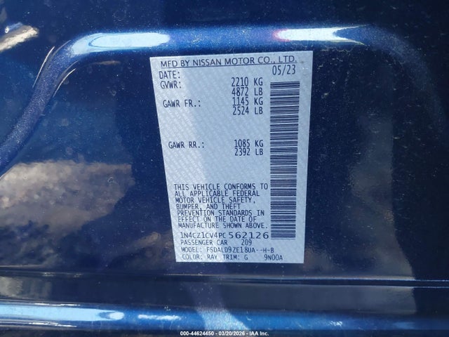 1N4CZ1CV4PC562126 Nissan Leaf Sv Plus 60 Kwh