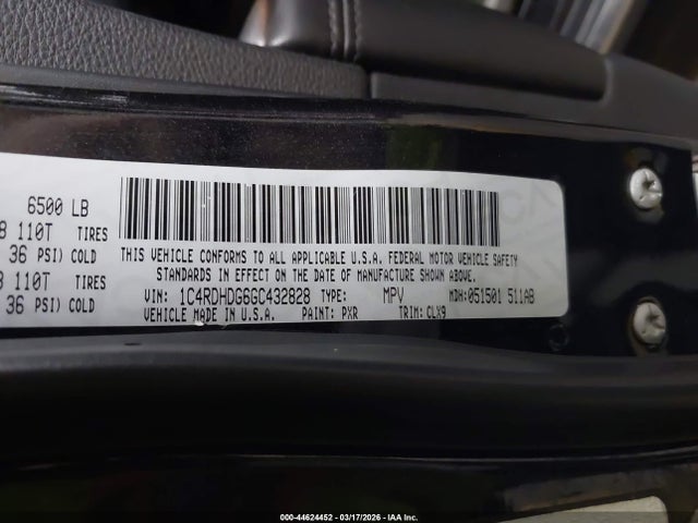 1C4RDHDG6GC432828 Dodge DURANGO LIMITED