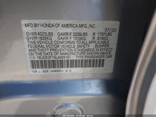 2020 ACURA ILX 19UDE2F74LA009187 Photo 8