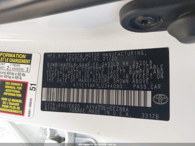 4T1C11AK1LU344090 Toyota CAMRY LE