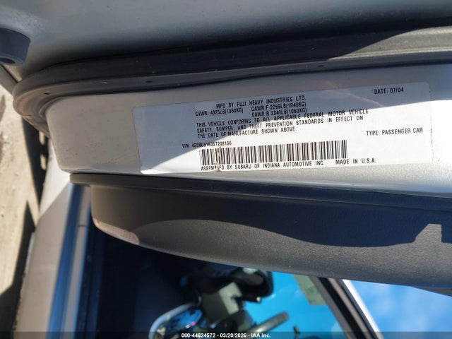 Продаж на аукціоні авто 2005 Subaru Legacy 2.5i, vin: 4S3BL616357208166, номер лоту: 44624572