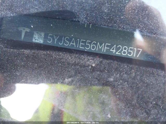 44624614 :رقم المزاد ، 5YJSA1E56MF428517 vin ، 2021 Tesla Model S Long Range Dual Motor All-wheel Drive مزاد بيع