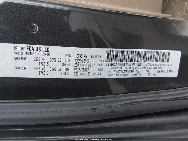 2016 DODGE GRAND CARAVAN 2C4RDGBG6GR284975 Photo 8