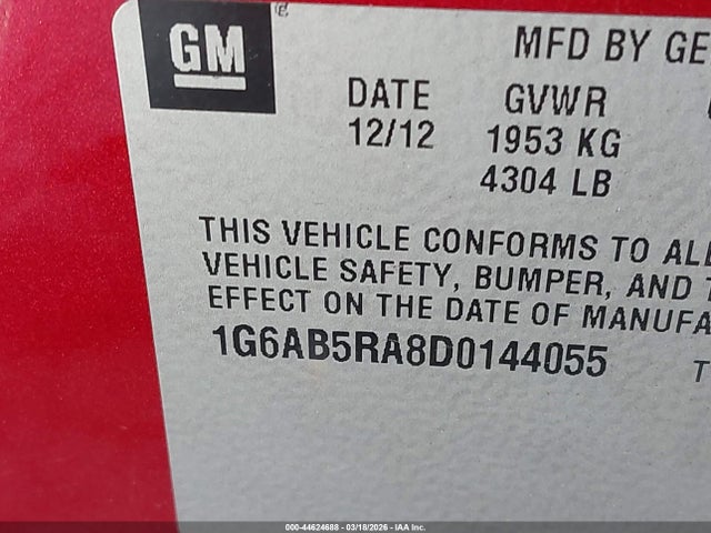 2013 CADILLAC ATS 1G6AB5RA8D0144055 Photo 8