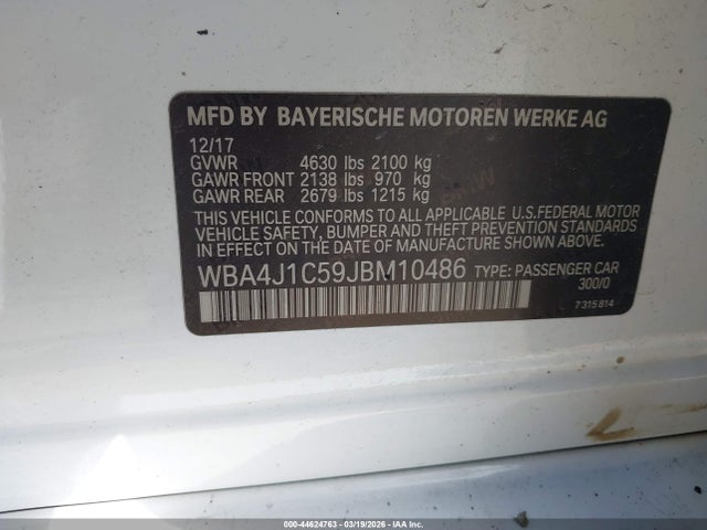 2018 BMW 430I GRAN COUPE WBA4J1C59JBM10486 Photo 8