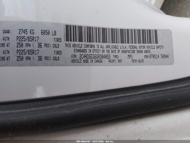 2016 DODGE GRAND CARAVAN 2C4RDGEG6GR384053 Photo 8