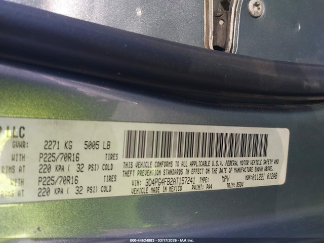 Продажа на аукционе авто 2010 Dodge Journey Se, vin: 3D4PG4FB2AT157241, номер лота: 44624883