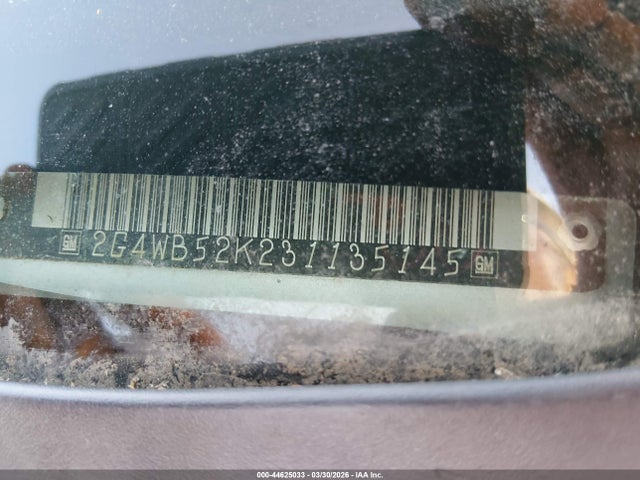 Aukcja sprzedaży 2003 Buick Regal Ls, vin: 2G4WB52K231135145, numer aukcji: 44625033