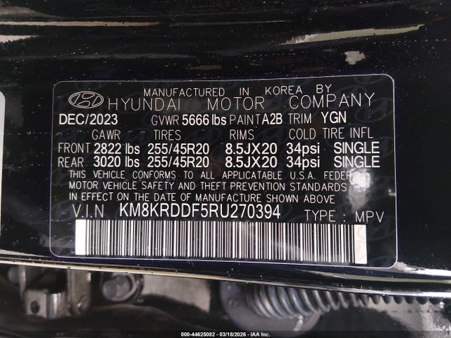 KM8KRDDF5RU270394 Hyundai Ioniq 5 Limited