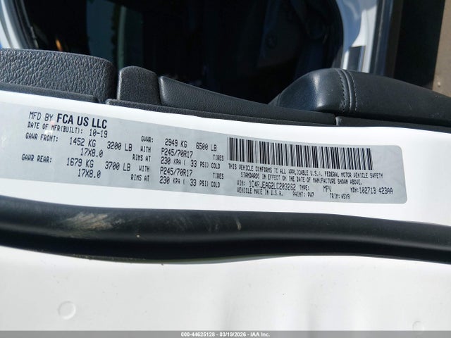 2020 Jeep Grand Cherokee Laredo E 4x2 მანქანა იყიდება აუქციონზე, vin: 1C4RJEAG2LC203262, აუქციონის ნომერი: 44625128