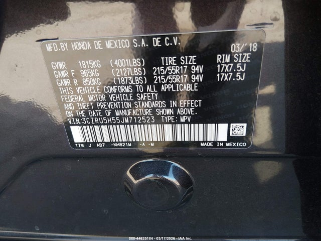 3CZRU5H55JM712523 Honda HR-V EX