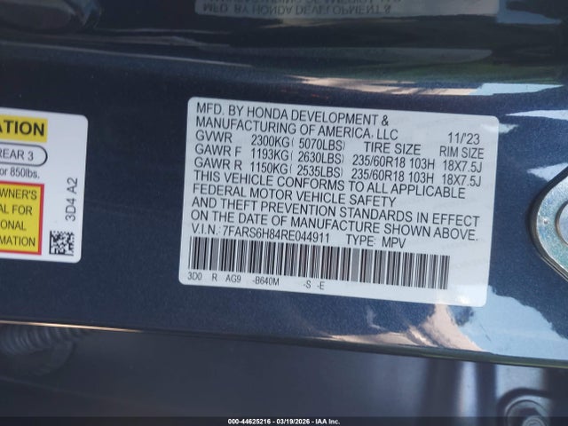 7FARS6H84RE044911 Honda Cr-v Hybrid Sport-l