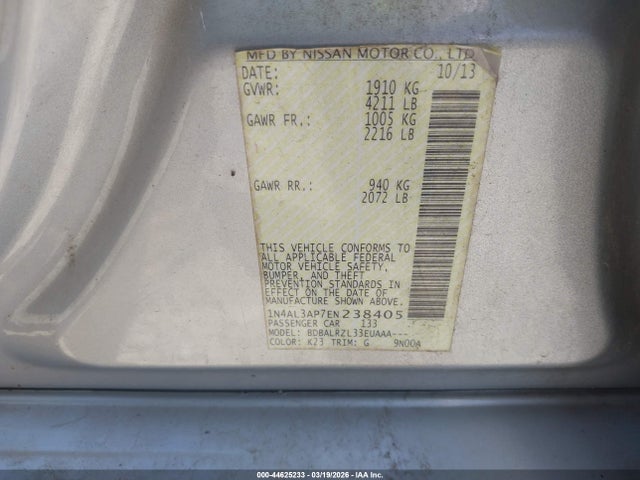 1N4AL3AP7EN238405 Nissan Altima 2.5 S