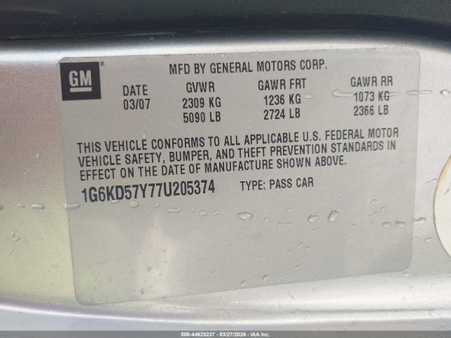 2007 CADILLAC DTS 1G6KD57Y77U205374 Photo 8