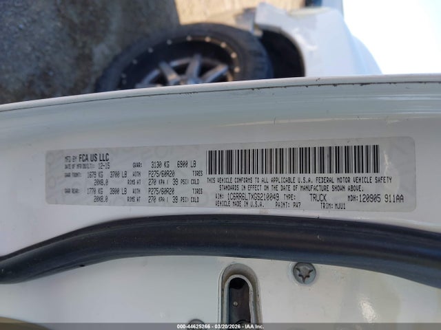 44625266 :رقم المزاد ، 1C6RR6LTXGS210049 vin ، 2016 Ram 1500 Lone Star مزاد بيع