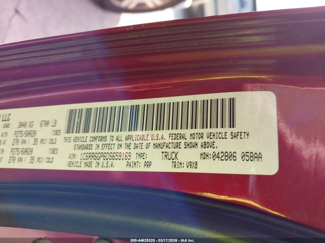 2013 RAM 1500 1C6RR6GP6DS659169 Photo 8
