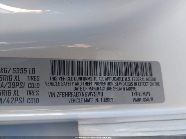 ZFBHRFAB7N6W79719 RAM Promaster City Cargo Van
