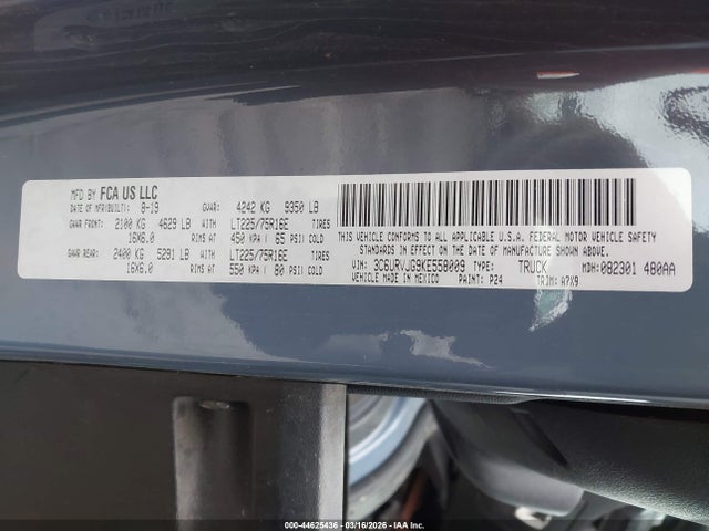 2019 RAM PROMASTER 3500 3C6URVJG9KE558009 Photo 8