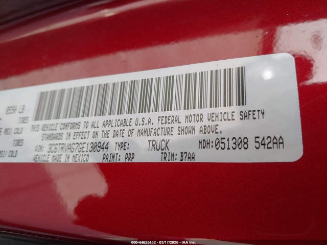 3C6TRVAG7GE130944 RAM Promaster 1500 Low Roof