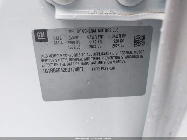 2014 CHEVROLET VOLT 1G1RB6E42EU174807 Photo 8