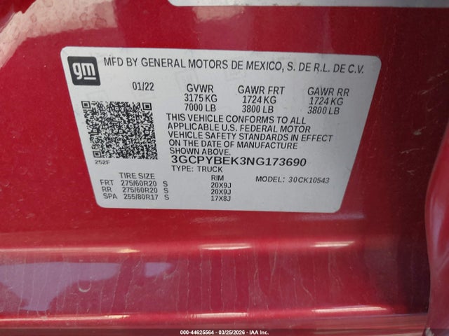 2022 CHEVROLET SILVERADO 1500 LTD 3GCPYBEK3NG173690 Photo 8