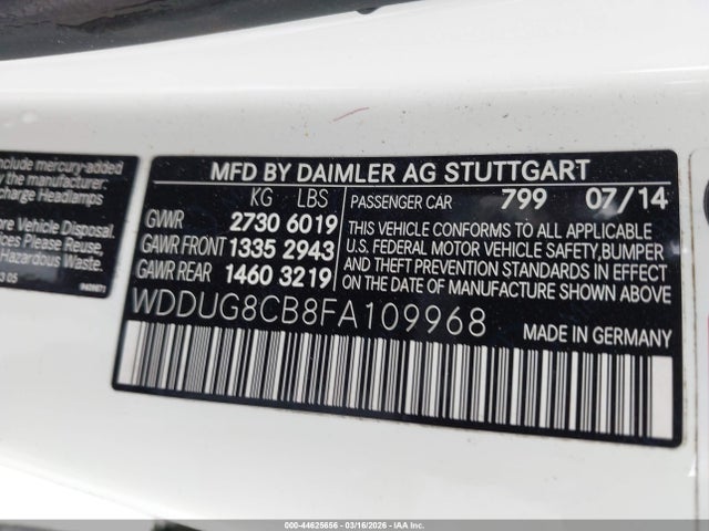 2015 MERCEDES-BENZ S 550 WDDUG8CB8FA109968 Photo 8