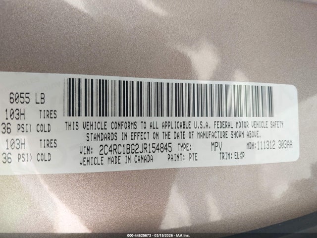 2018 CHRYSLER PACIFICA 2C4RC1BG2JR154845 Photo 8