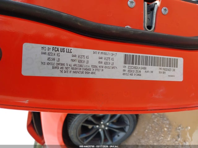 2018 Dodge Charger Sxt Rwd მანქანა იყიდება აუქციონზე, vin: 2C3CDXBG0JH164080, აუქციონის ნომერი: 44625769