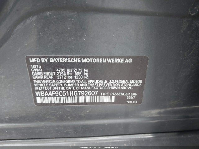 2017 BMW 430I GRAN COUPE WBA4F9C51HG792607 Photo 8