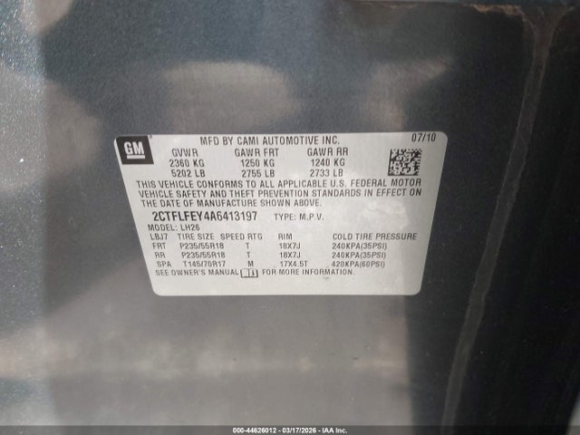 2010 GMC TERRAIN 2CTFLFEY4A6413197 Photo 8