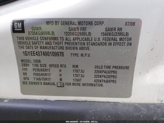 2009 CADILLAC SRX 1GYEE437490109978 Photo 8