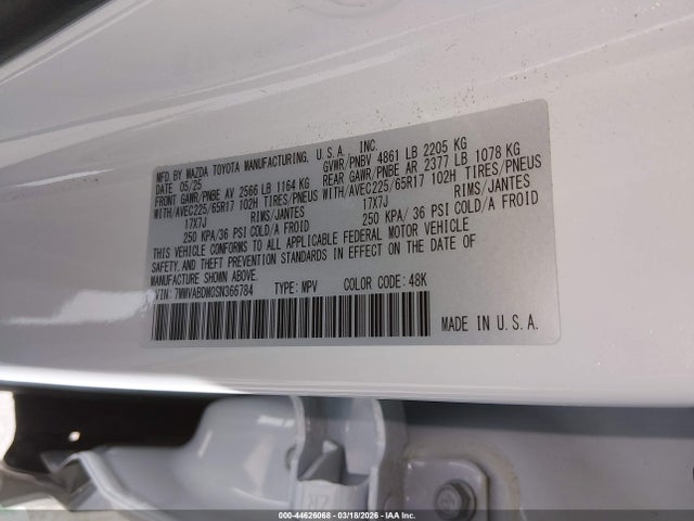 Aukcja sprzedaży 2025 Mazda Cx-50 2.5 S Premium Package, vin: 7MMVABDM0SN366784, numer aukcji: 44626068