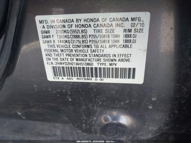 2010 ACURA MDX 2HNYD2H21AH510860 Photo 8