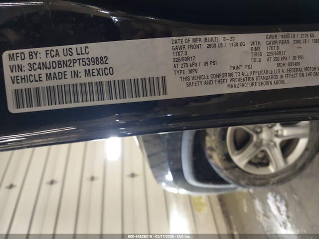 Aukcja sprzedaży 2023 Jeep Compass Latitude 4x4, vin: 3C4NJDBN2PT539882, numer aukcji: 44626216